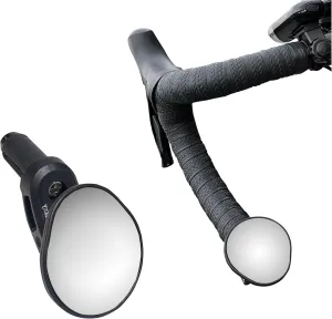 Hafny Road Bike Bar End Mirror, Convex Blue Glass Mirror, HF-M956S-FR06 (Silver)