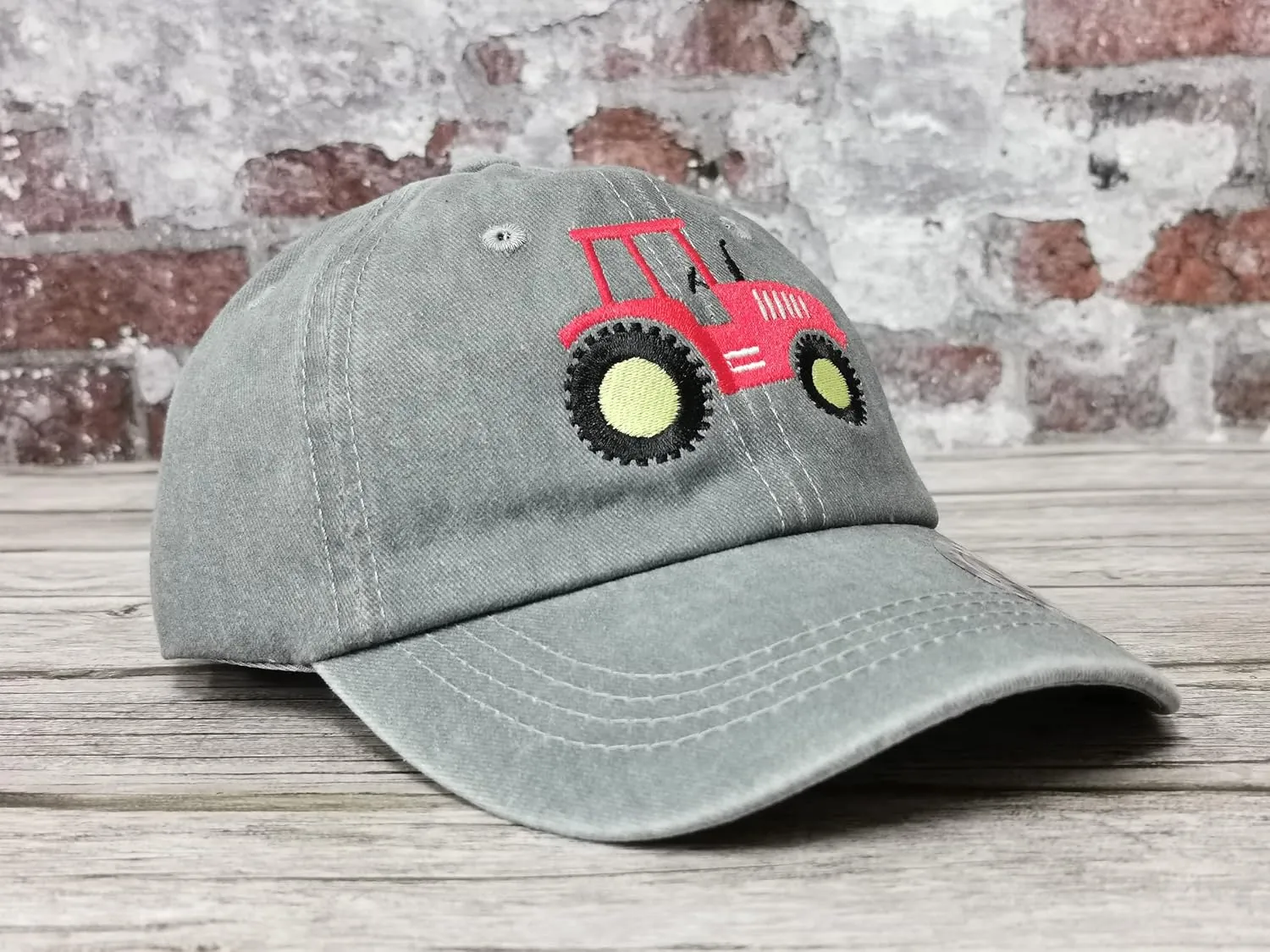 Hepandy Embroidered Farm Tractor Hats for Boys Girls