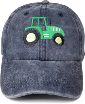 Hepandy Embroidered Farm Tractor Hats for Boys Girls