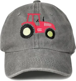 Hepandy Embroidered Farm Tractor Hats for Boys Girls