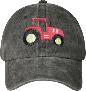 Hepandy Embroidered Farm Tractor Hats for Boys Girls