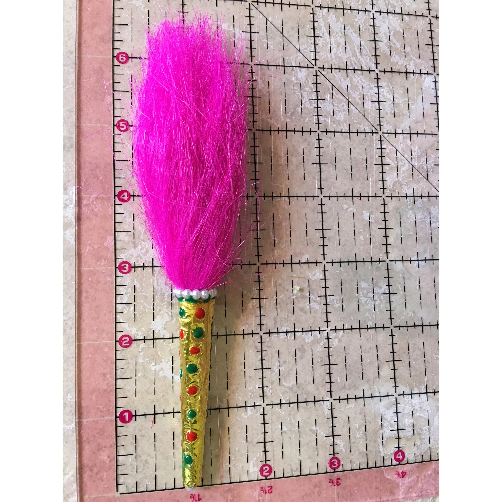 India Orange Color Deity Chamaras - Choose Handle Color
