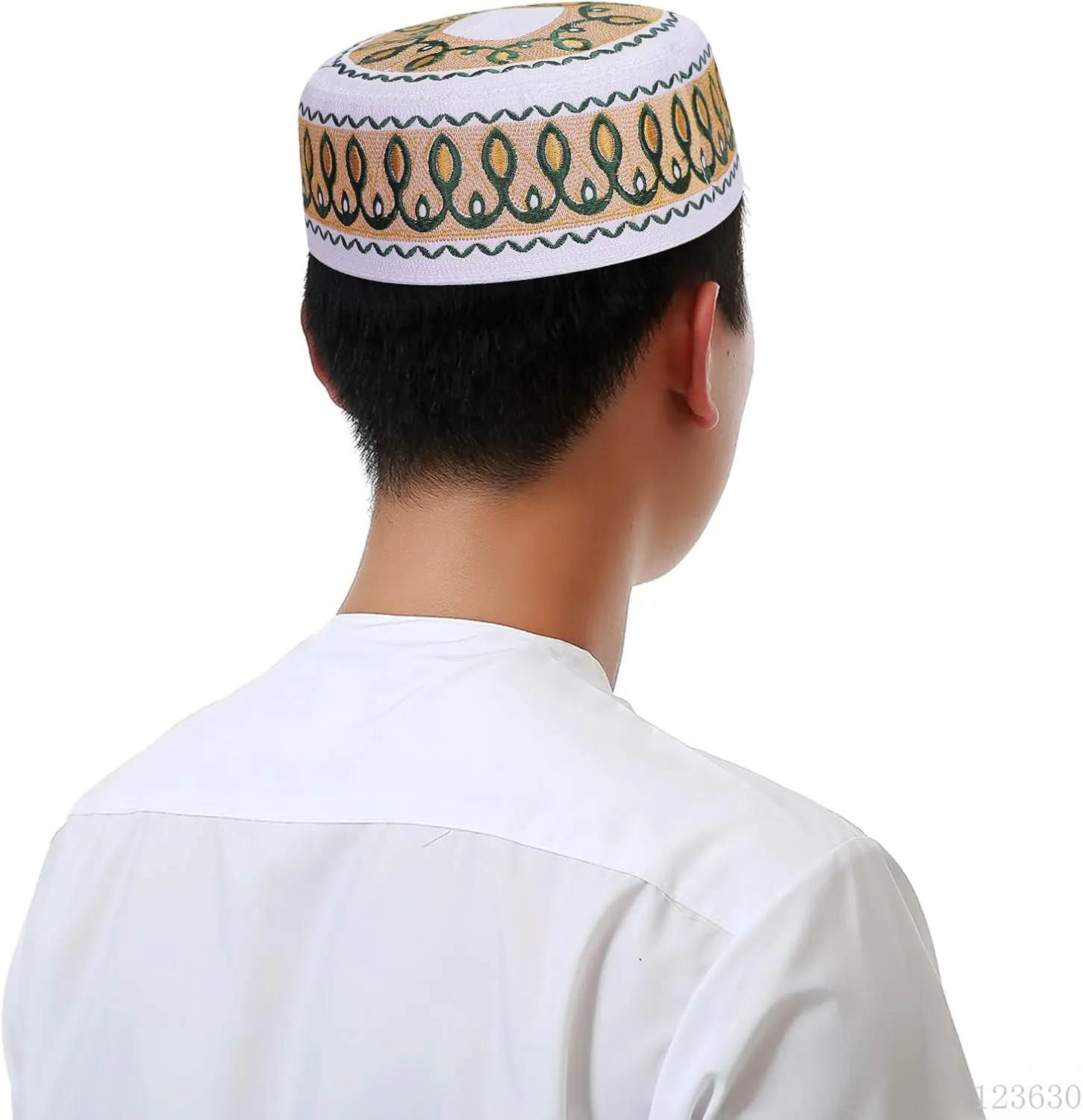 Islamic Men Prayer Kufi Hat Muslim Arabian Embroidered Skull Cap Arab Indian Religious Praying Cap Ramadan Eid Gift