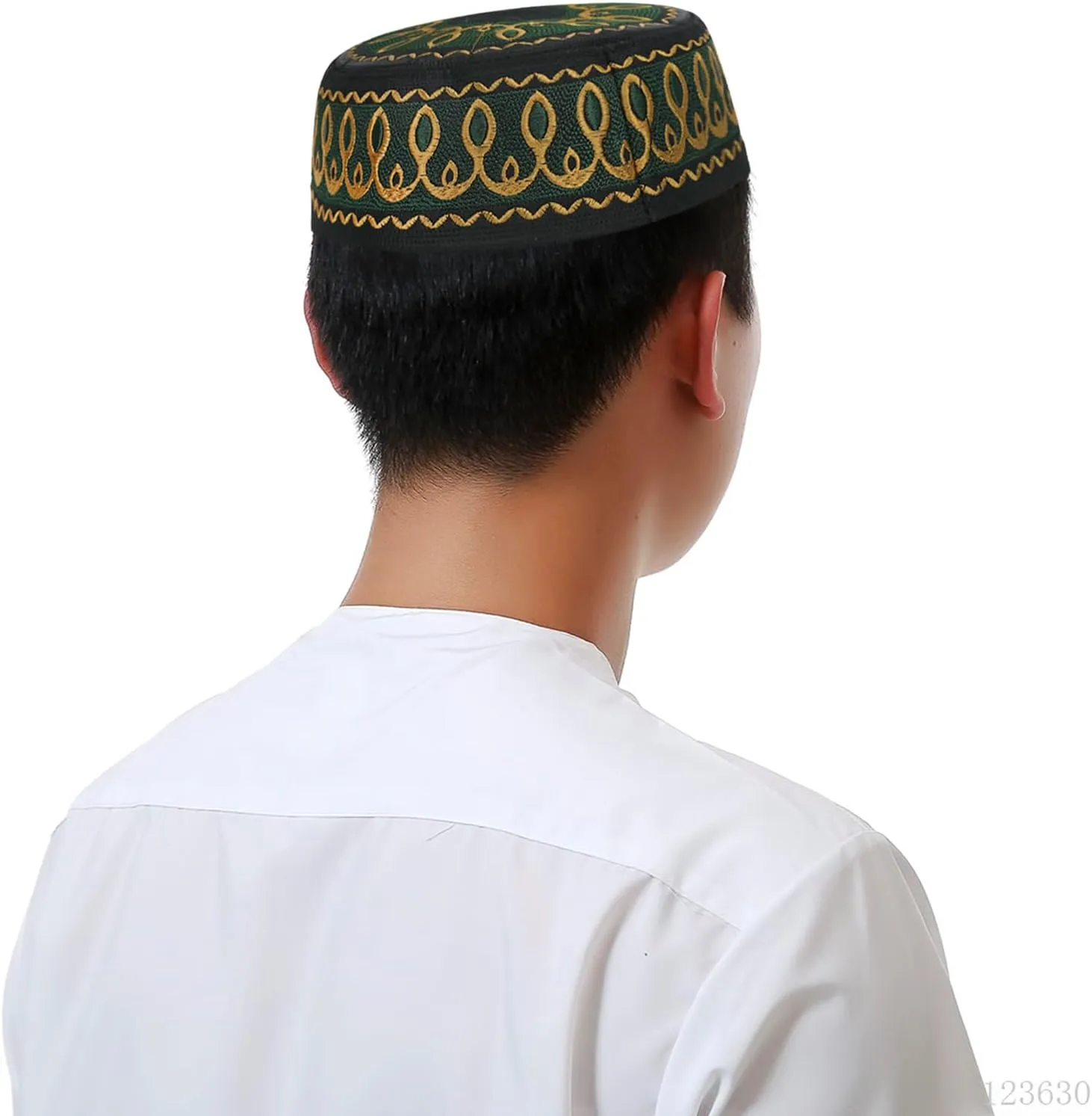 Islamic Men Prayer Kufi Hat Muslim Arabian Embroidered Skull Cap Arab Indian Religious Praying Cap Ramadan Eid Gift