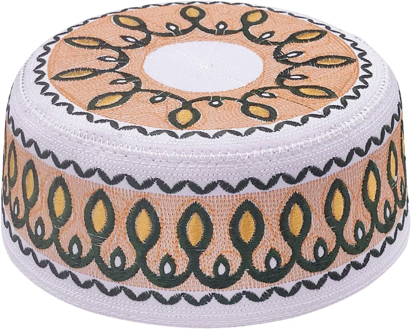 Islamic Men Prayer Kufi Hat Muslim Arabian Embroidered Skull Cap Arab Indian Religious Praying Cap Ramadan Eid Gift
