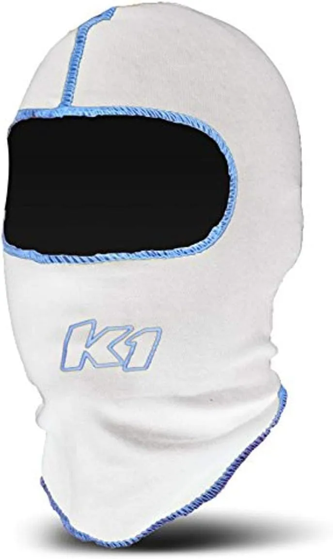 K1 Race Gear Coolmax Vented Head Sock/Balaclava (White) - 17-CHV-W