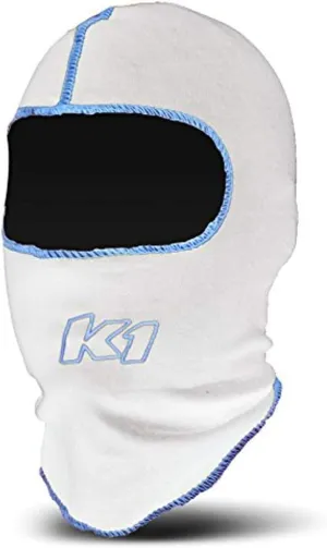 K1 Race Gear Coolmax Vented Head Sock/Balaclava (White) - 17-CHV-W