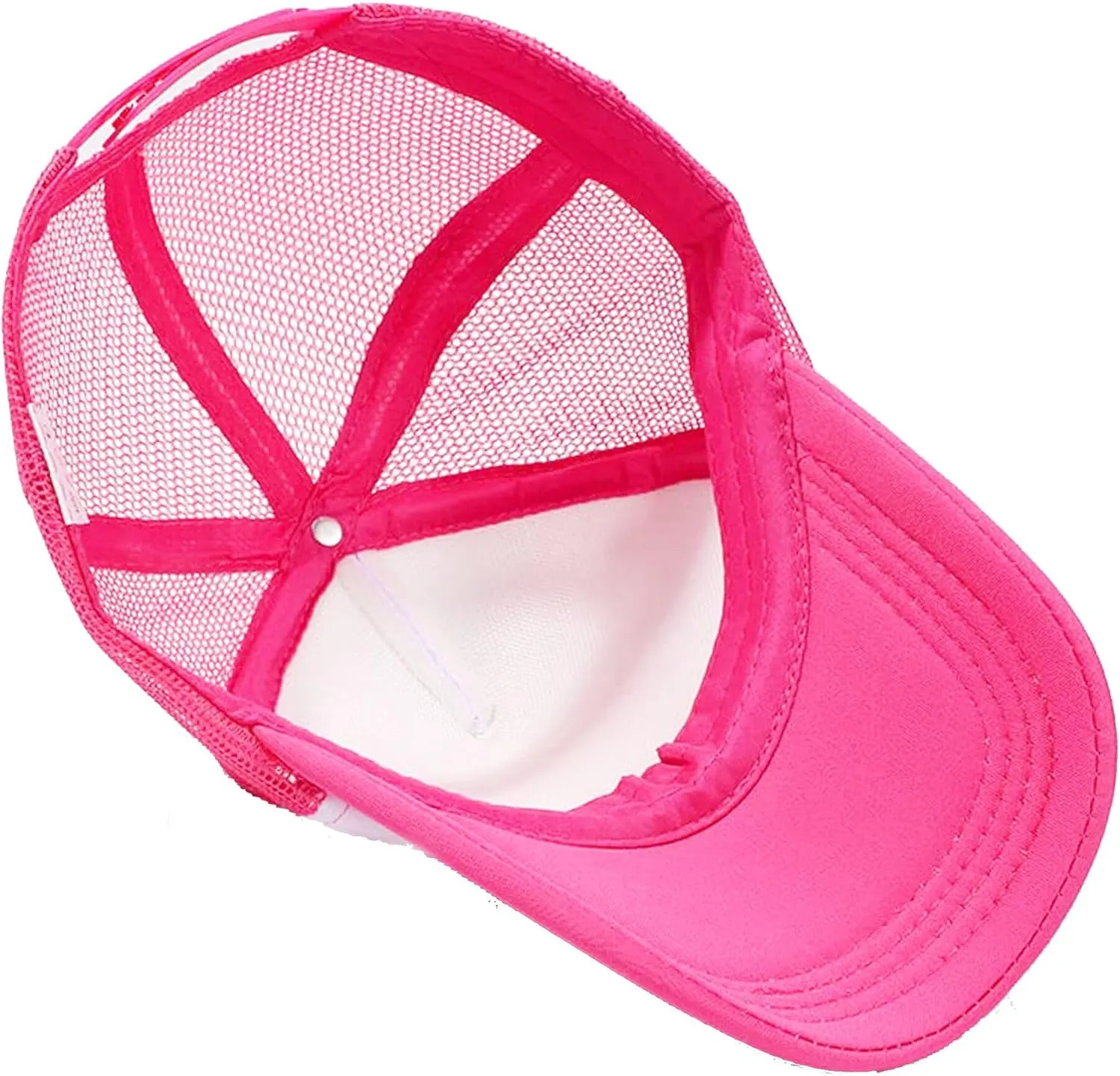 Kids Trucker Hat Mesh Cap with Adjustable Snapback Strap Mesh Trucker Cap Children Baseball Cap fit for 2-5T Black/White