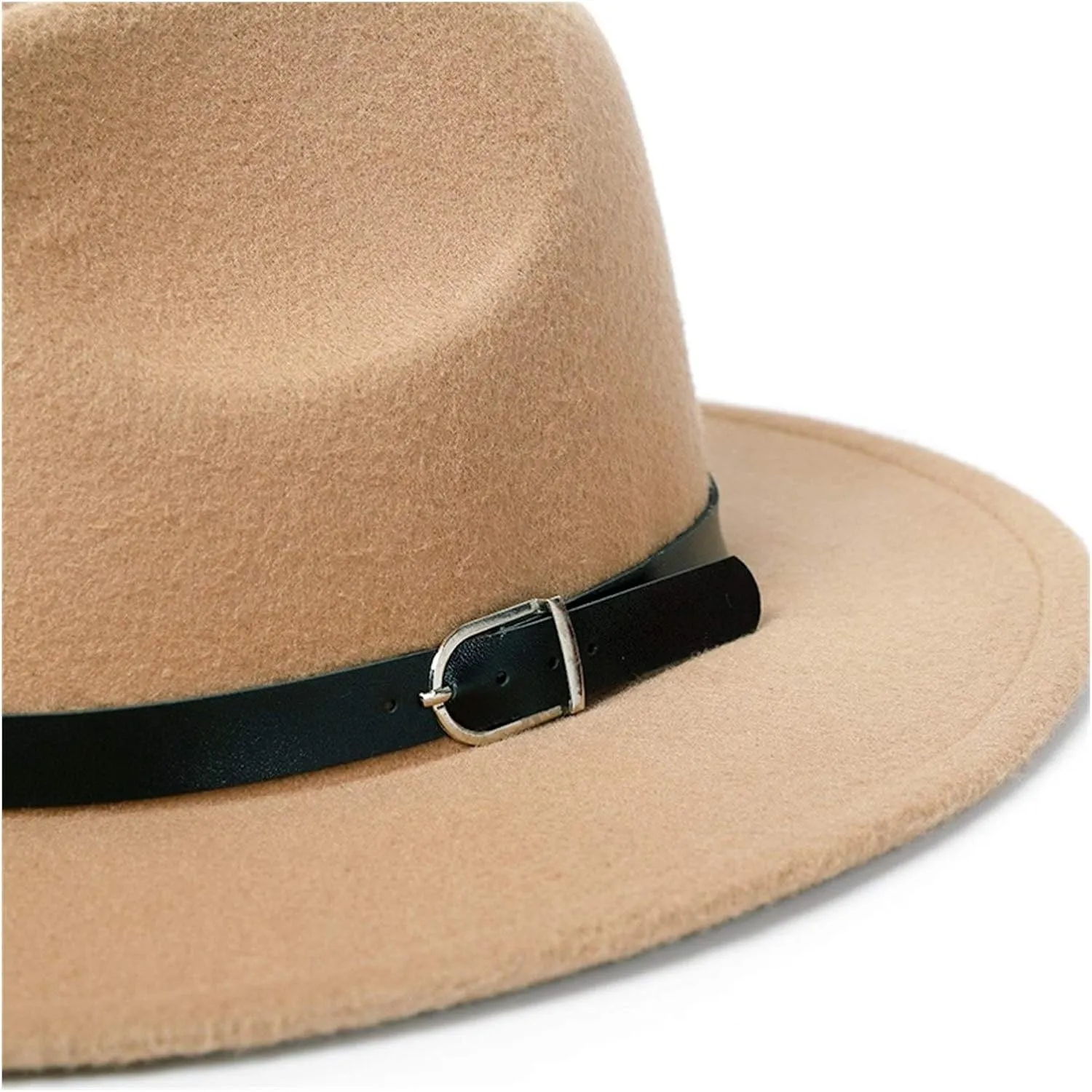 KJACR Womens Felt Hat Winter Hat Women Classic Autumn Jazz Streetwear Felt Hats for Men (Color : Wine, Size : 57cm Adult)