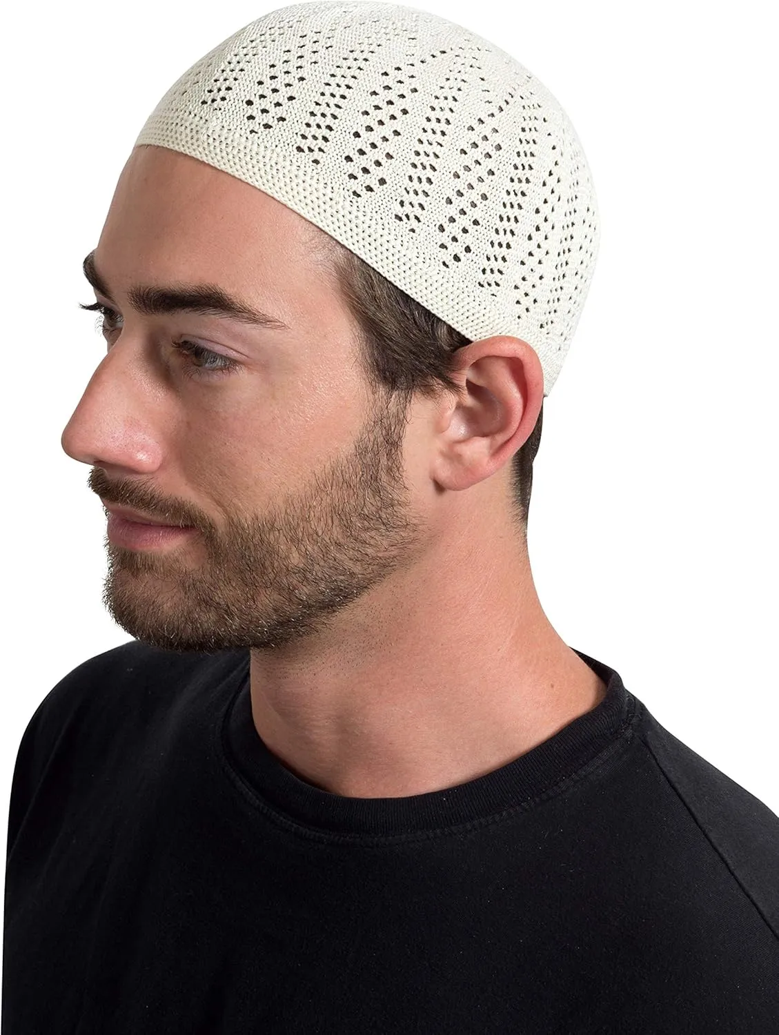 Lightweight Solid Color Turkish Crochet Kufi for Men
