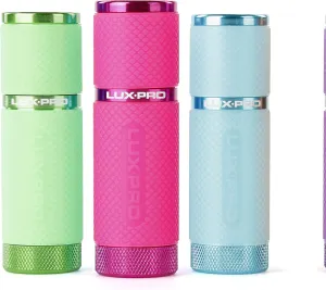 LUX-PRO LP395 Gels Glow in Dark 9 LED Flashlight (Pink, Green, Teal)