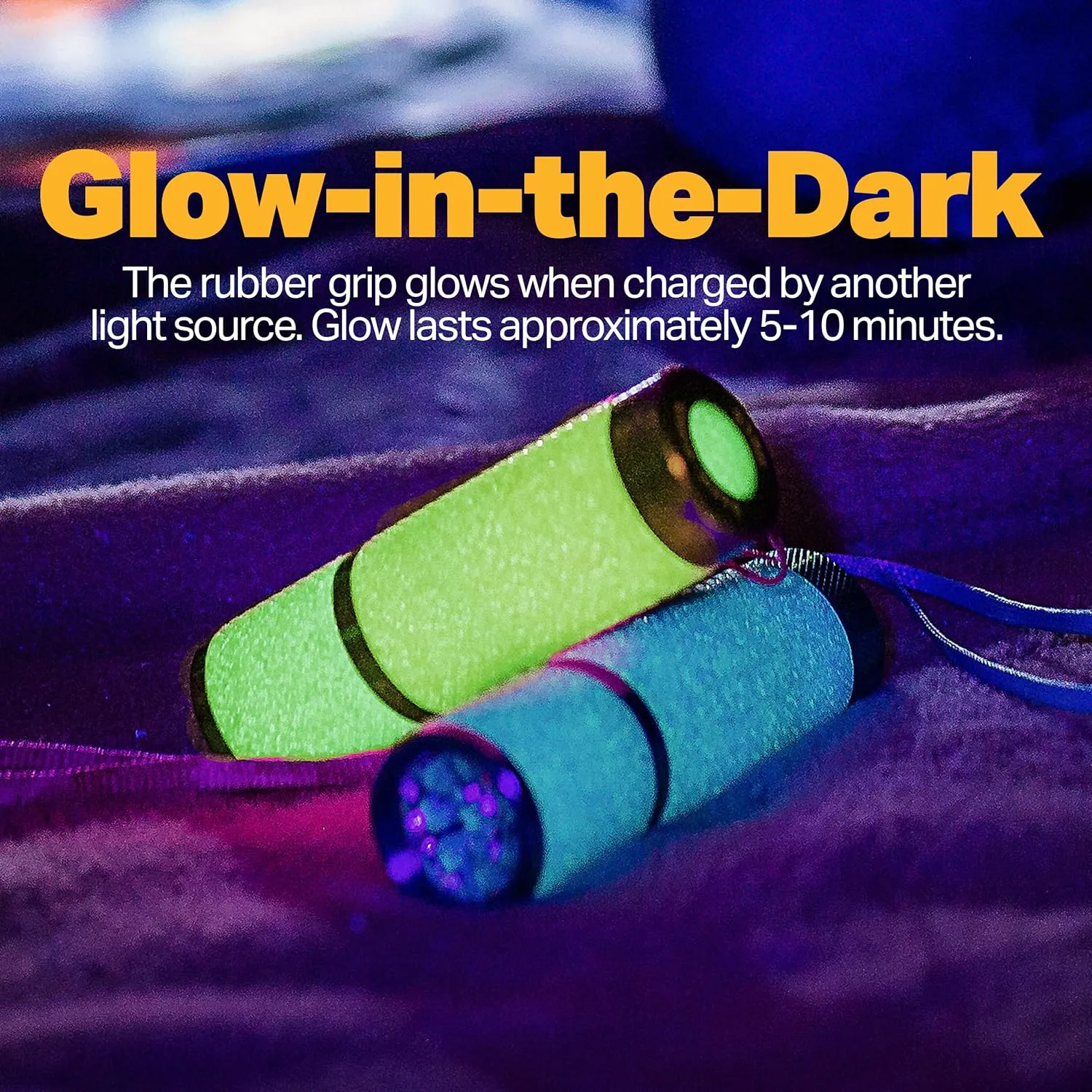 LUX-PRO LP395 Gels Glow in Dark 9 LED Flashlight (Pink, Green, Teal)