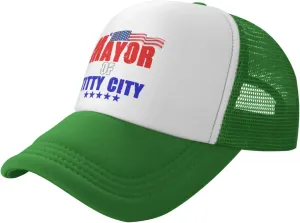 Mayor of Titty City Men's Black Adjustable Baseball Cap Vintage Dad Hat Trucker Cap