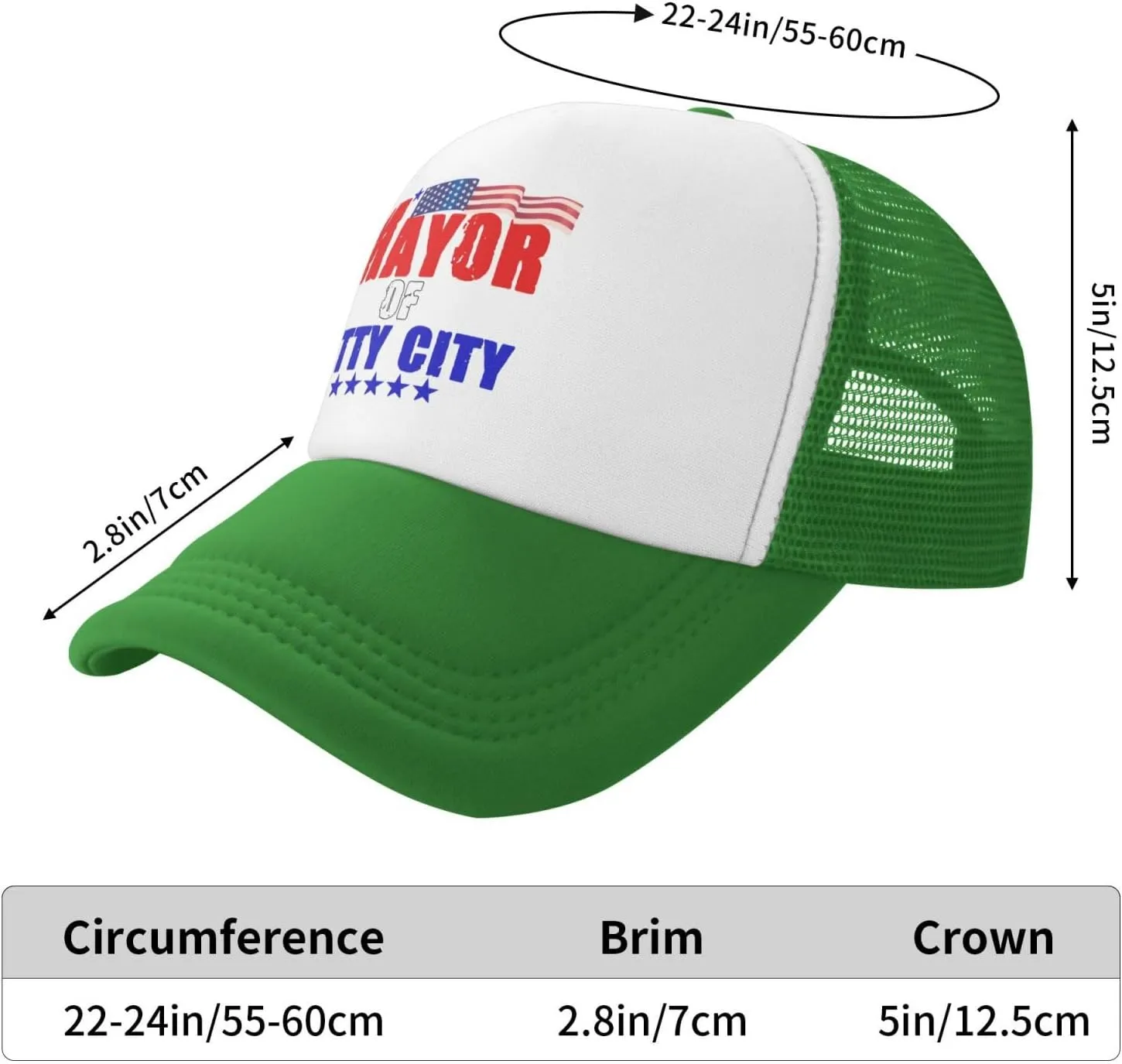 Mayor of Titty City Men's Black Adjustable Baseball Cap Vintage Dad Hat Trucker Cap