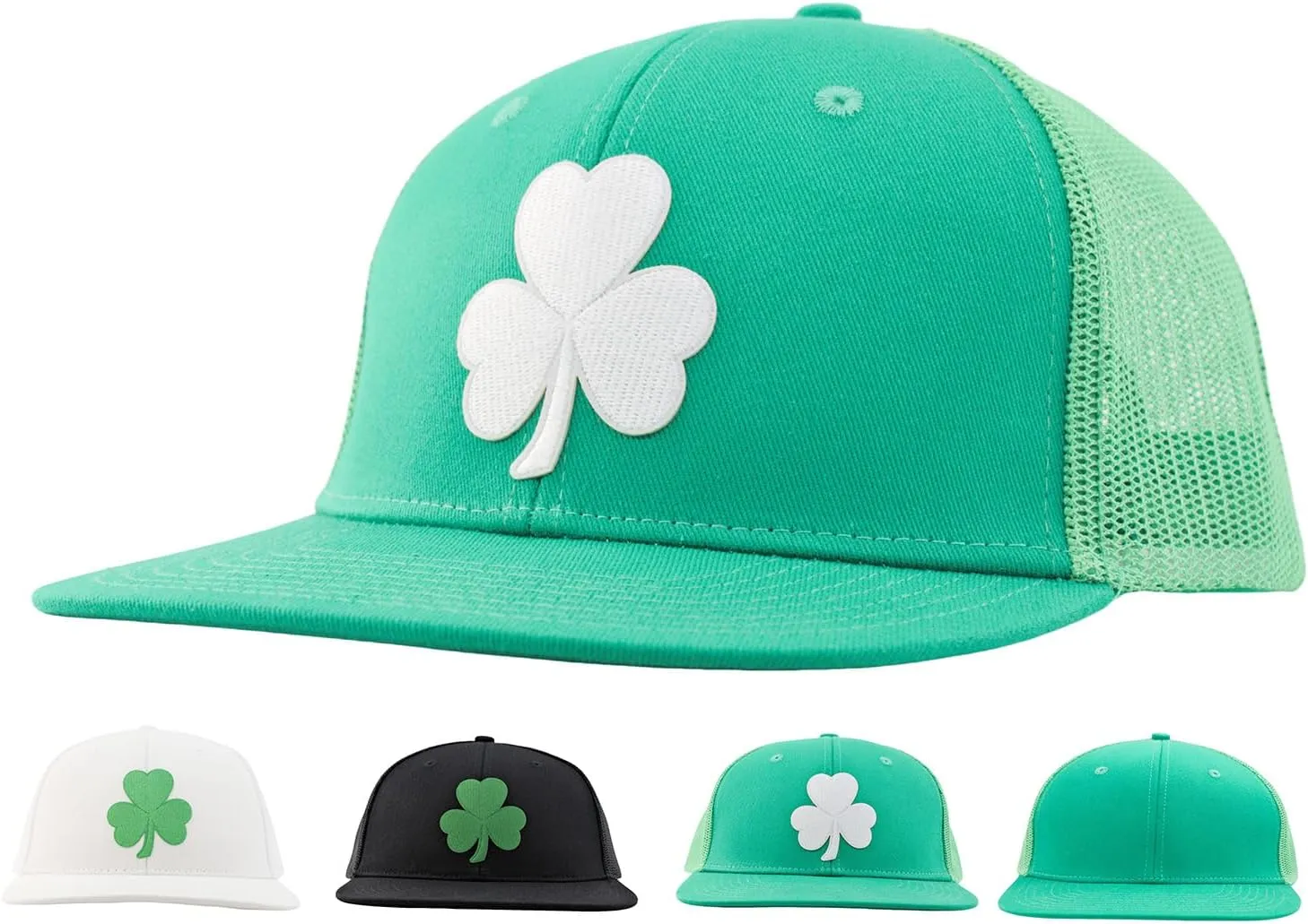 Men Flat Brim Trucker Hat(M,L,XL,XXL),Plain Blank Adjustable Solid Color Snapback Baseball Caps