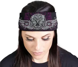 Milwaukee Leather | Bling Designed Wide Headbands-Headwraps for Women Biker Bandana