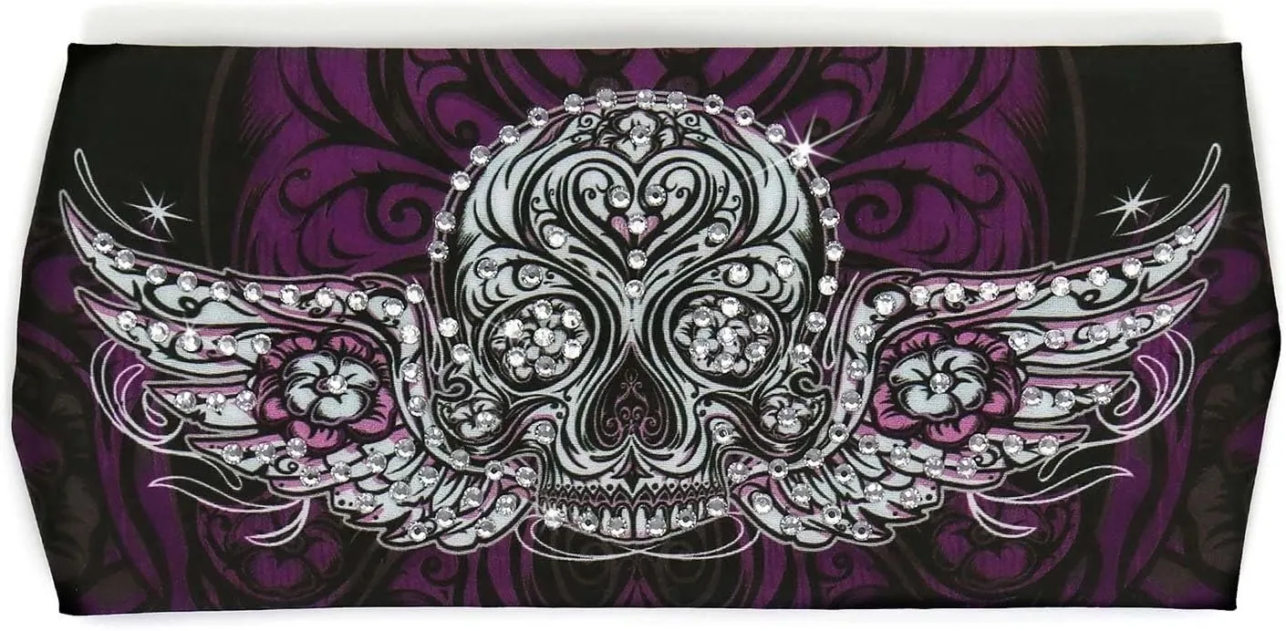 Milwaukee Leather | Bling Designed Wide Headbands-Headwraps for Women Biker Bandana