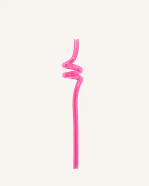 MontiiCo Silicone Twirly Straw - Pink