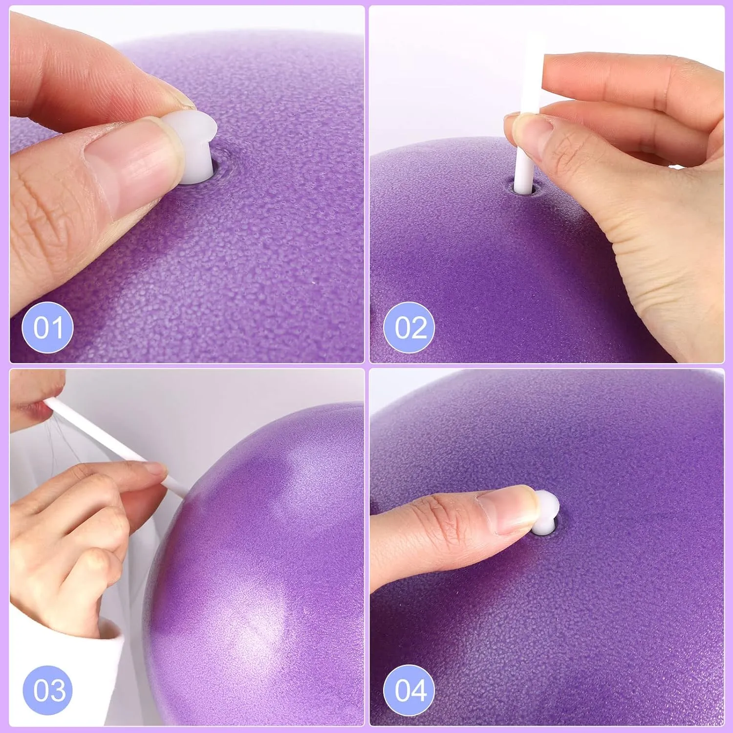 Pilates Ball - 9 Inch Small Exercise & Yoga Ball for Core Workouts