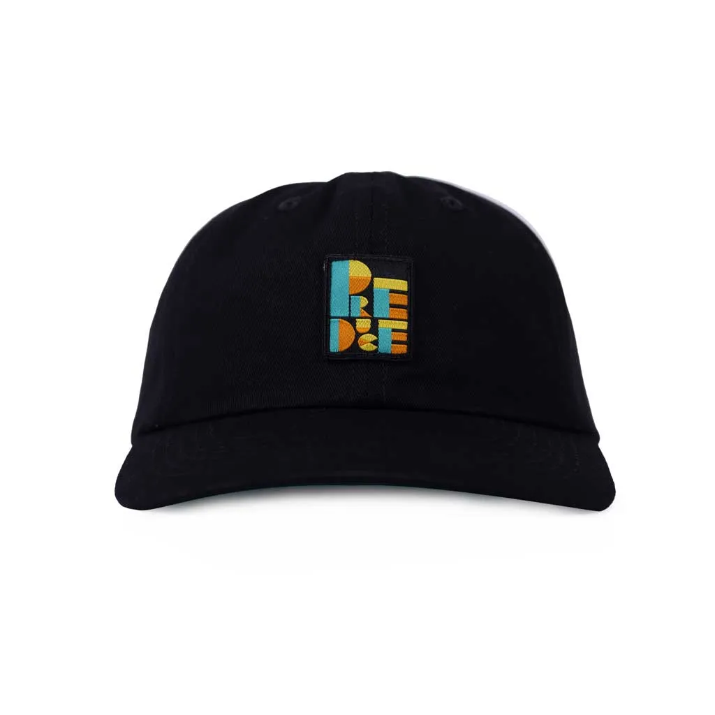 Preduce 6 Panel Outline Unstructured Hat Black