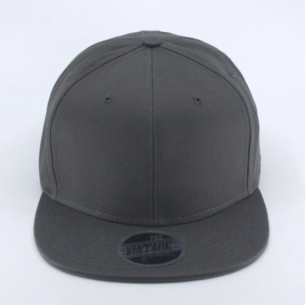 Premium Plain Cotton Twill Adjustable Flat Bill Snapback Hats Baseball Caps
