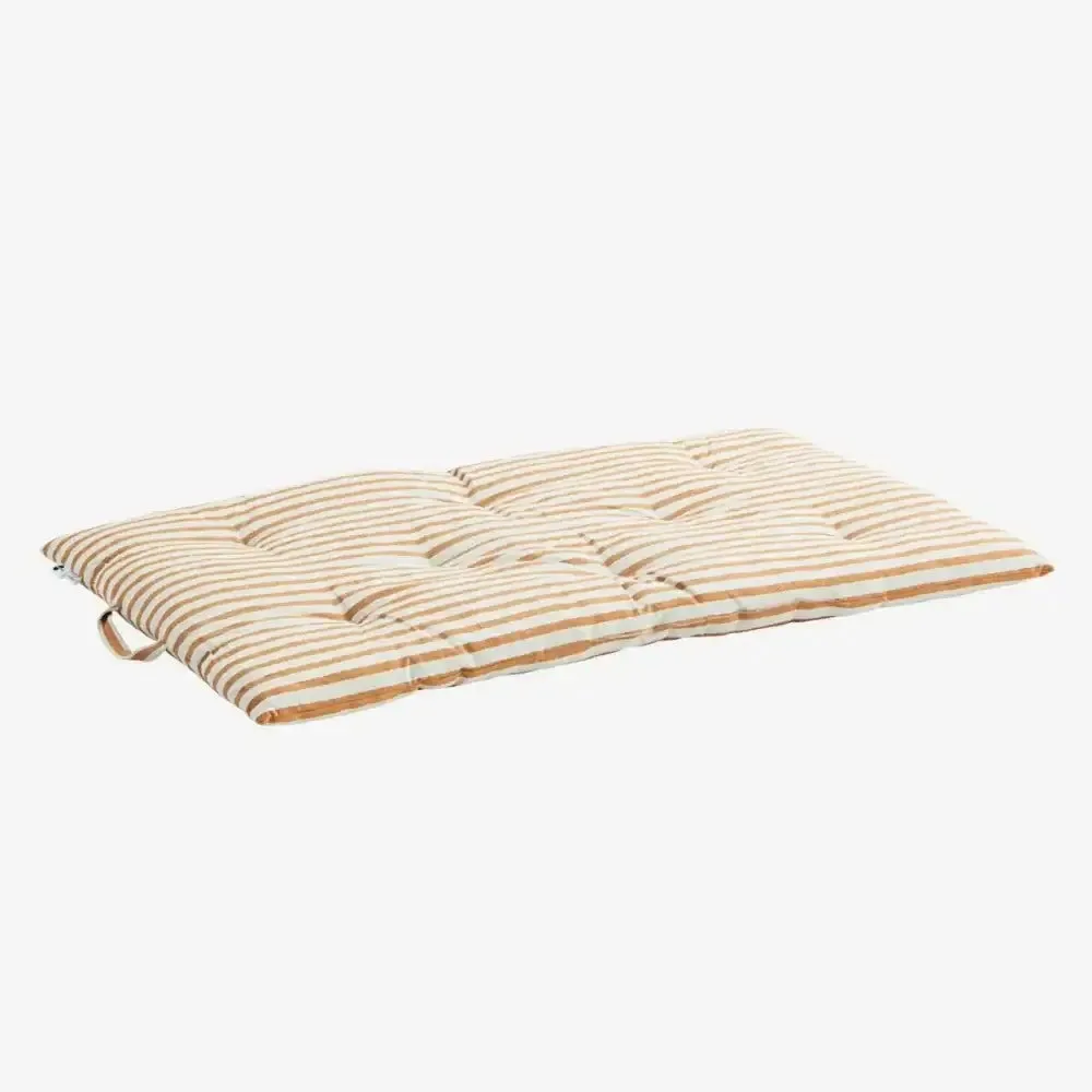 Printed Cotton Mattress 60x100 cm Brown Stripes