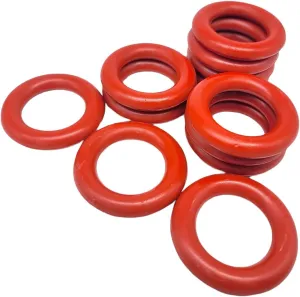 Red Carnival Rings (12 Pieces) Small - Size 1.7/8". Hard Plastic. Great Stress Relief Toy, Cool Throw a Ring Toss Game. Durable.