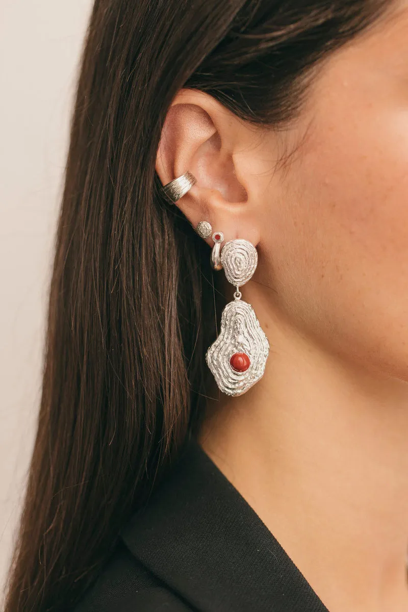 Red Planet Stud Silver