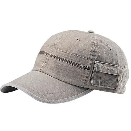 Rip-Stop Fabric Cotton Washed Cap