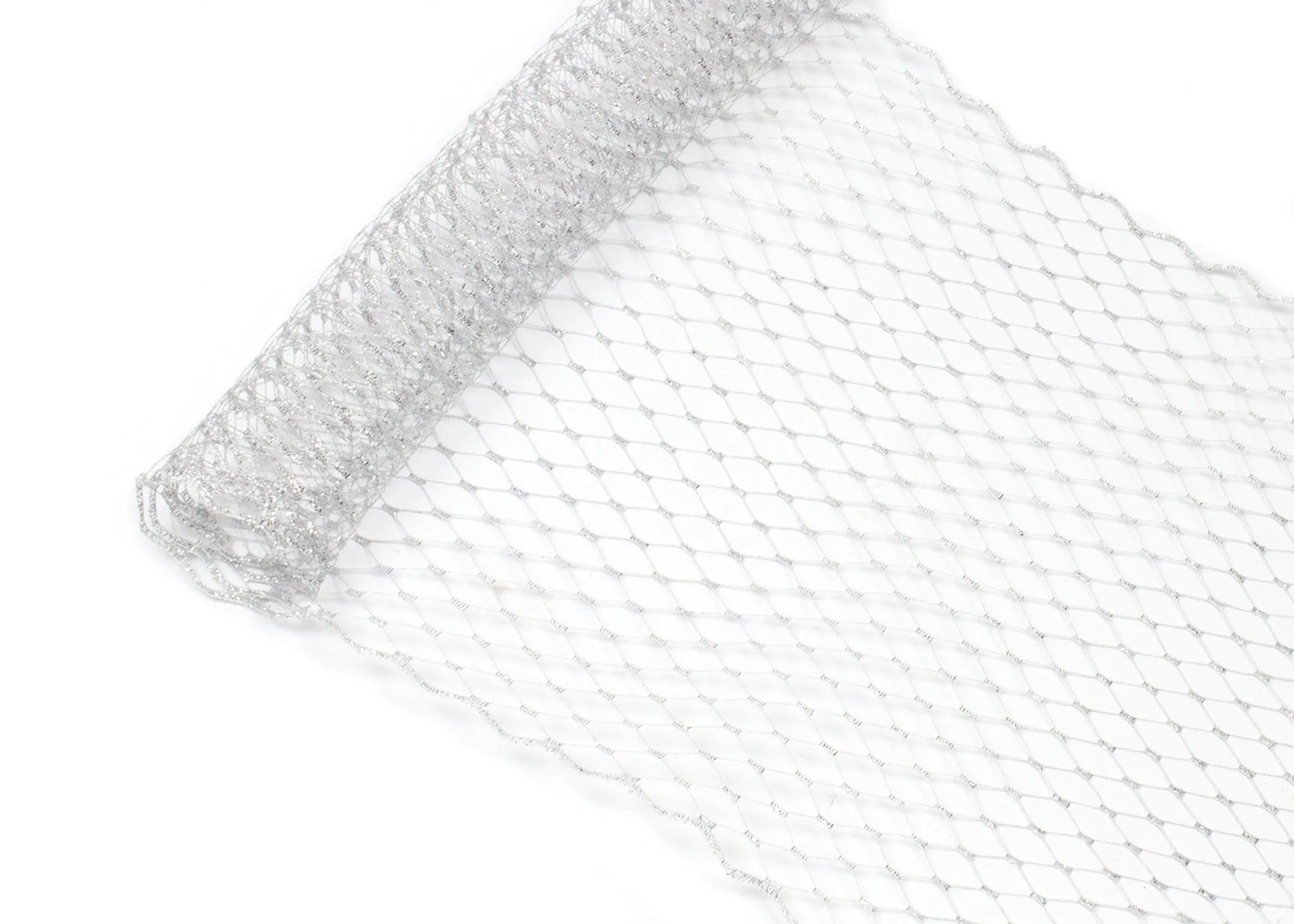 Russian Birdcage Veil Netting 10" Wide - Sold by the Yard - Aqua Blue