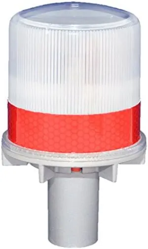 S4L RED 1/4NM SOLAR FLASHING LED Marina Dock Barge Boat Safety Beacon Light