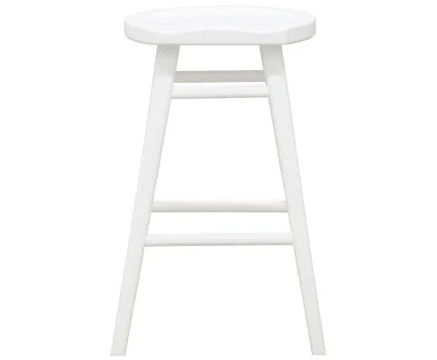 Scandinavian Timber Kitchen Counter Stool (White)