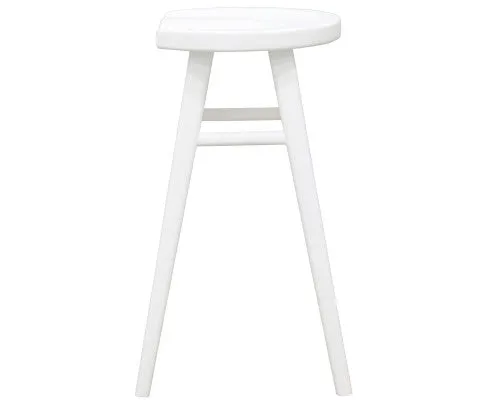 Scandinavian Timber Kitchen Counter Stool (White)
