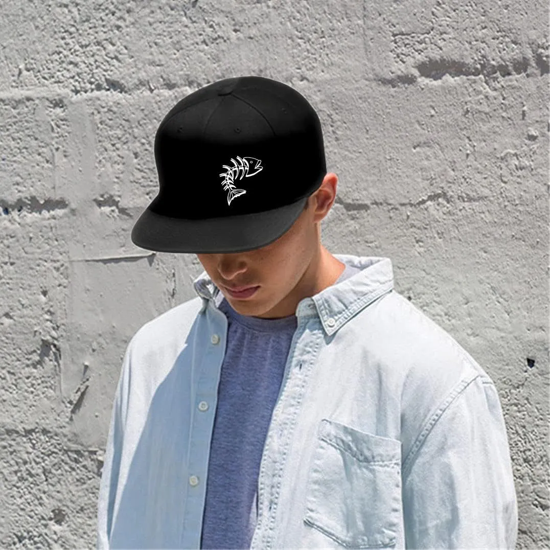 Snapback Hats for Men Flat Bill Black Adjustable Baseball Cap Trucker Hat for Dad American Flag Pirate Skull Caps Cool