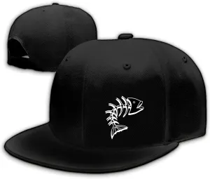 Snapback Hats for Men Flat Bill Black Adjustable Baseball Cap Trucker Hat for Dad American Flag Pirate Skull Caps Cool