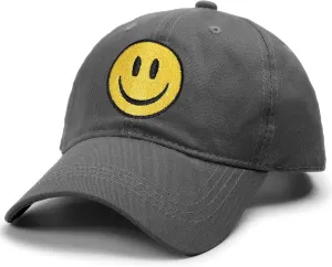 SONMONY Smile Face Baseball Cap for Women Men Cute Baseball Caps Unstructured Cotton Dad Hat