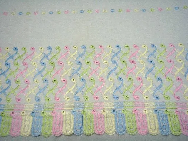 Spiral Multi Thread Double Border -  Embroidery Anglais