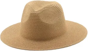 Straw Hats for Women Men Wide Panama Hat Beach Hats Protection Foldable Fedora Hats