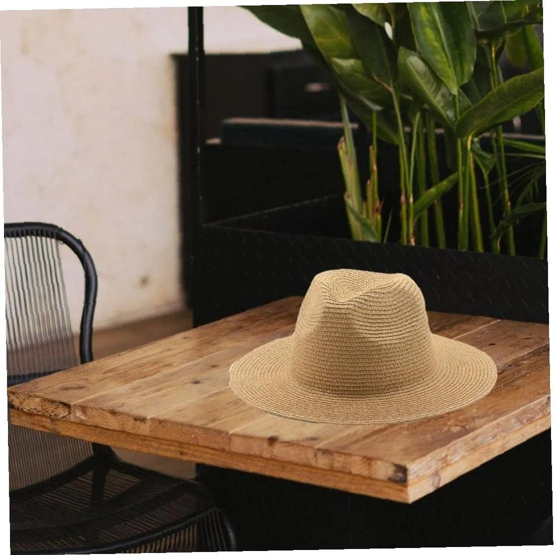 Straw Hats for Women Men Wide Panama Hat Beach Hats Protection Foldable Fedora Hats