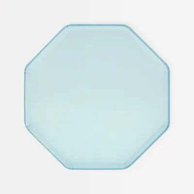 Summer Sky Blue Side Paper Plate
