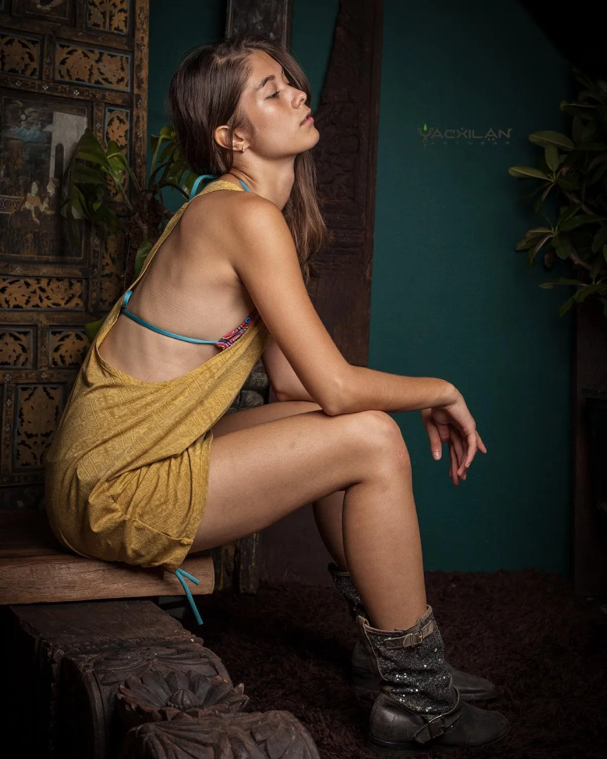 Tank Top Woman / Long John - Ocre Rayon MAYAZ