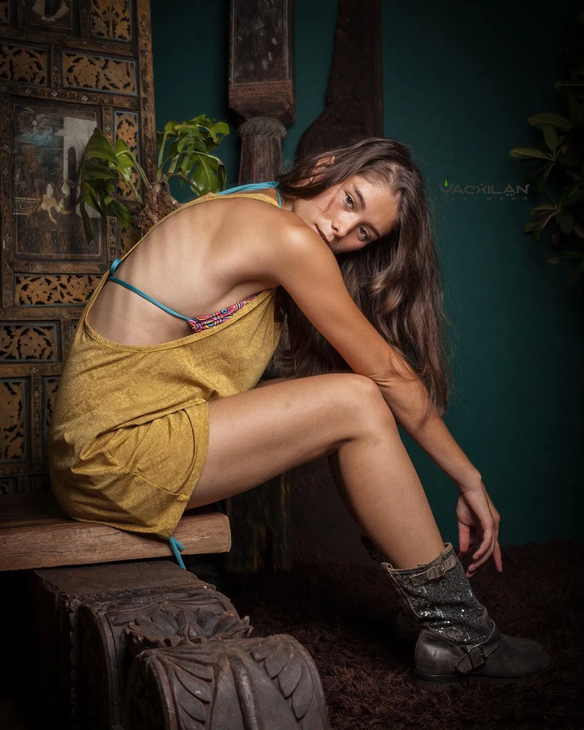 Tank Top Woman / Long John - Ocre Rayon MAYAZ