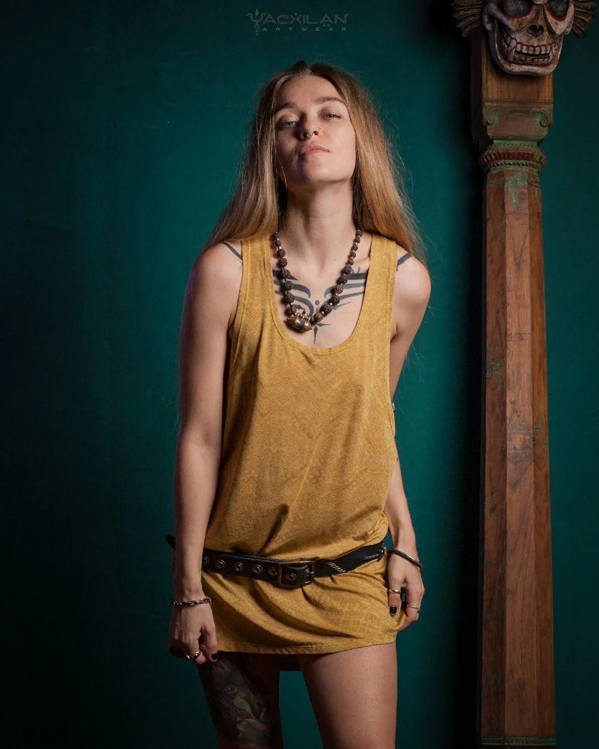 Tank Top Woman / Long John - Ocre Rayon MAYAZ