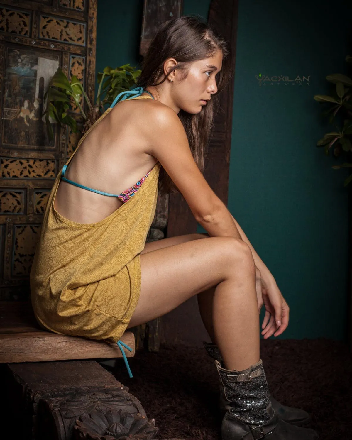 Tank Top Woman / Long John - Ocre Rayon MAYAZ
