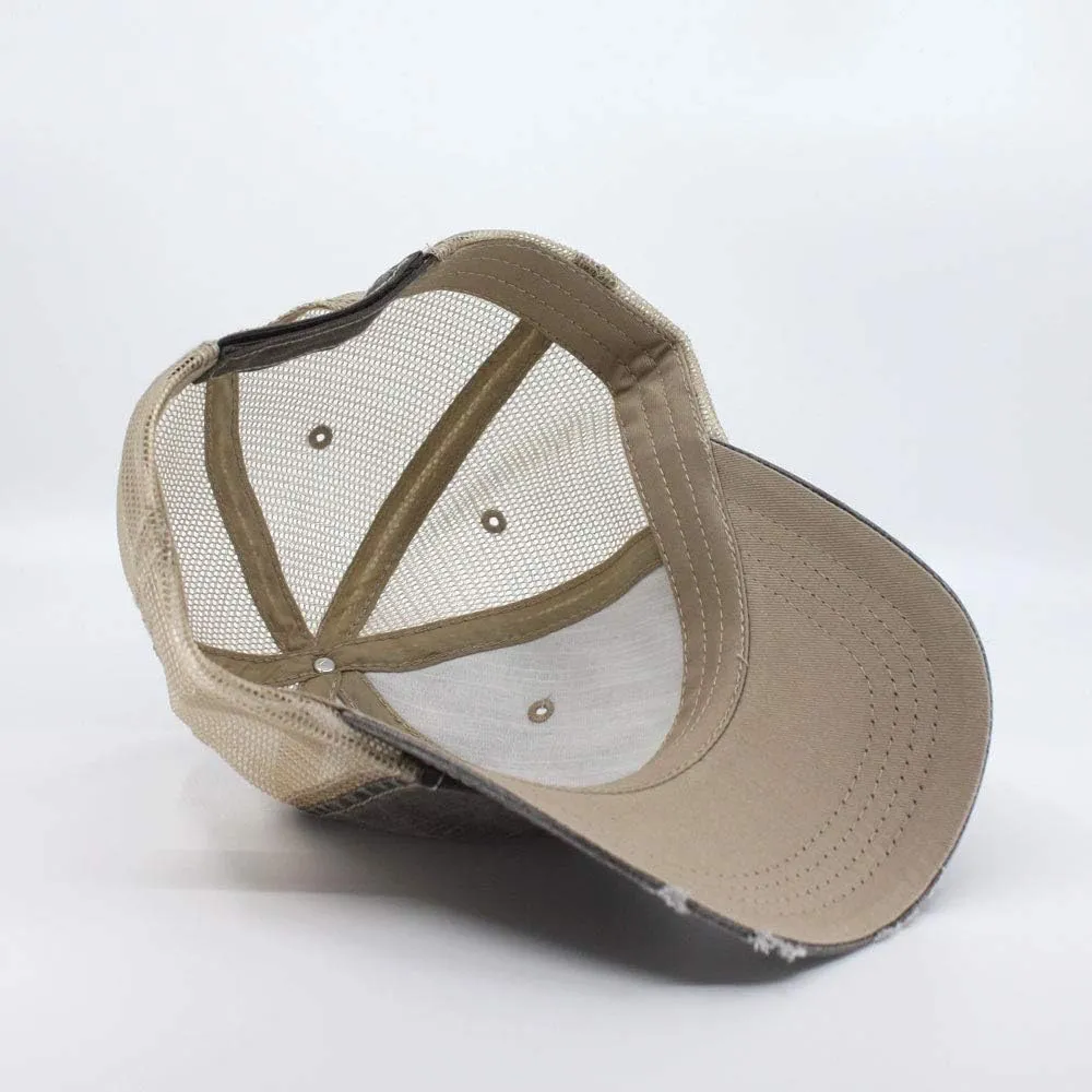 The Vintage Year Washed Cotton Unstructured Soft Mesh Adjustable Trucker Baseball Cap