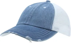 The Vintage Year Washed Cotton Unstructured Soft Mesh Adjustable Trucker Baseball Cap
