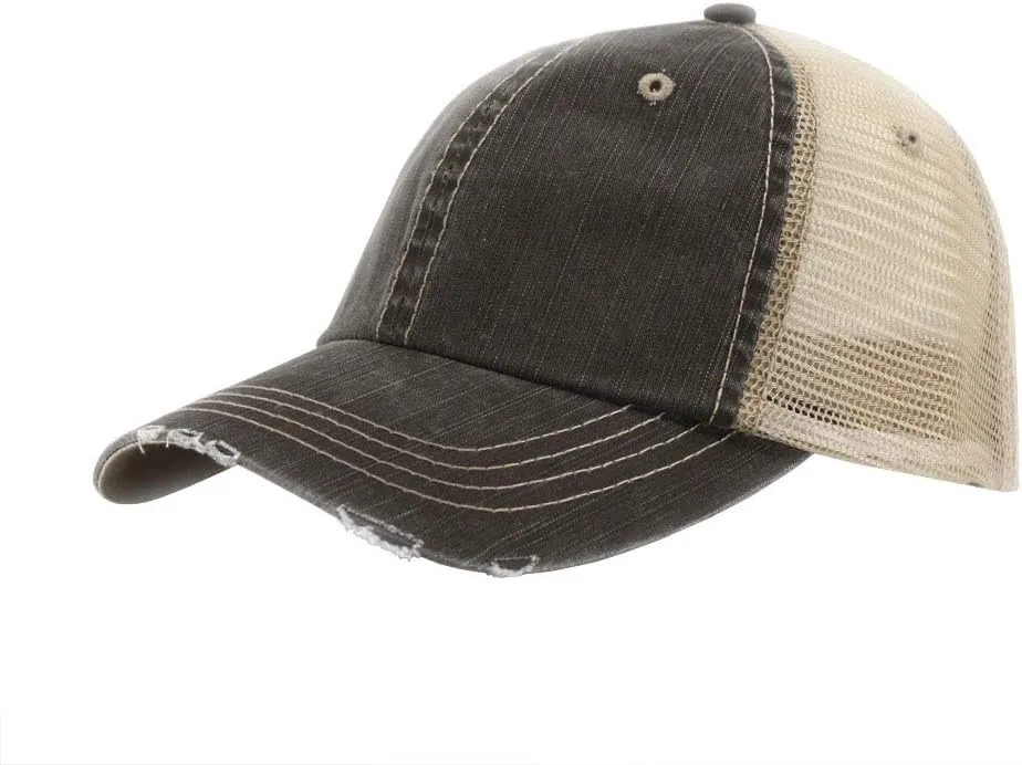 The Vintage Year Washed Cotton Unstructured Soft Mesh Adjustable Trucker Baseball Cap