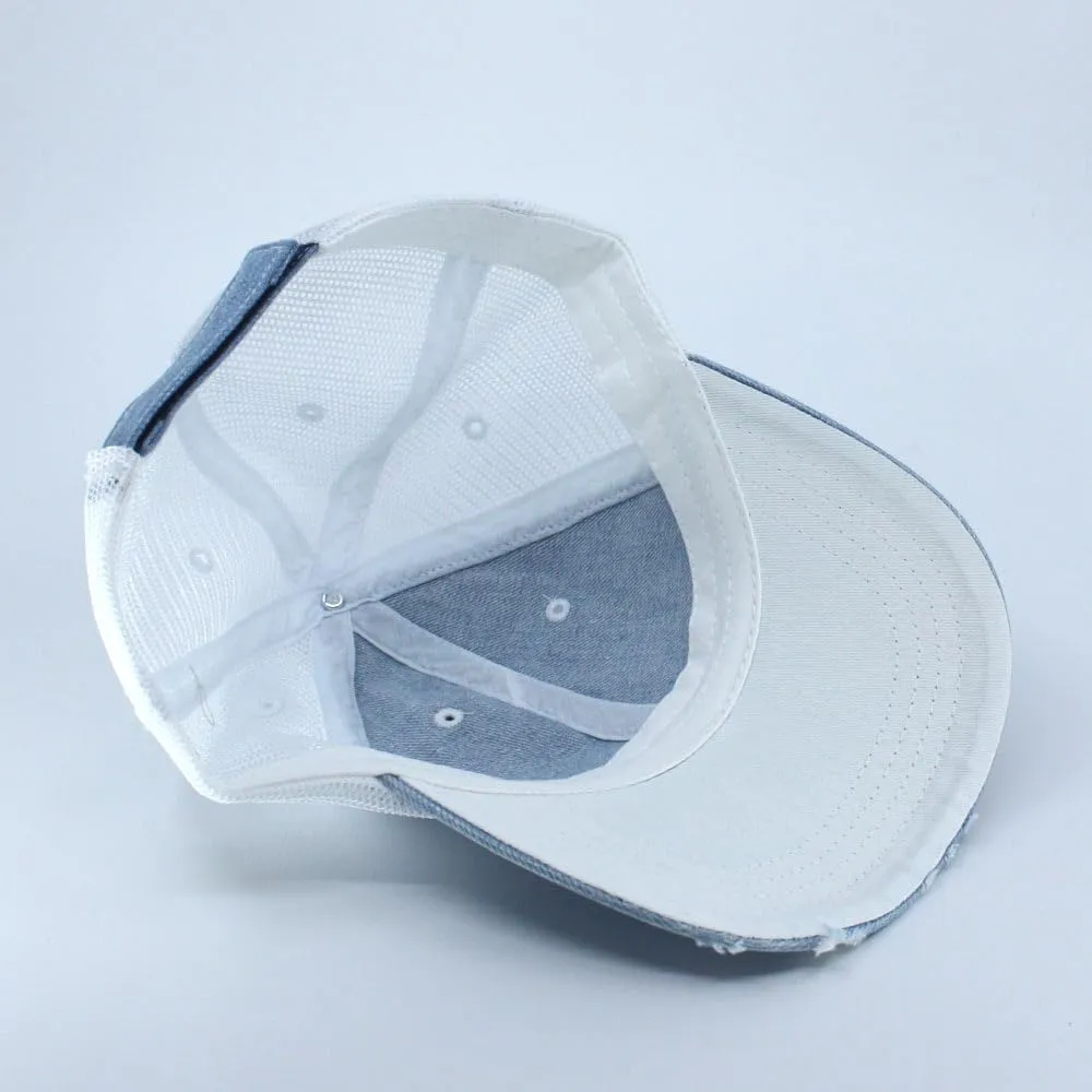 The Vintage Year Washed Cotton Unstructured Soft Mesh Adjustable Trucker Baseball Cap