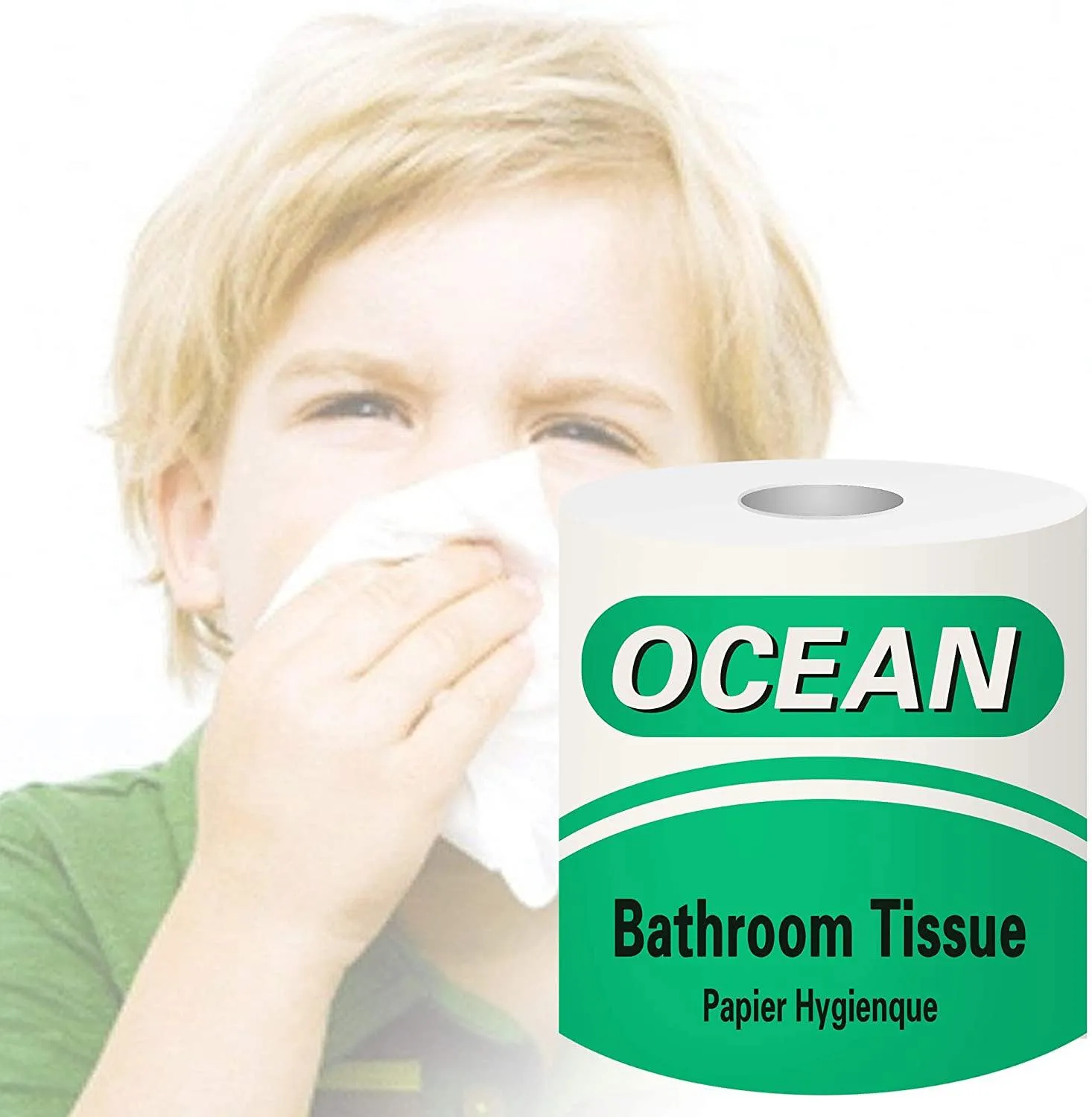 Toilet Paper 100% Recycled 3-Ply Bath Tissue, 4 Packs of 10 Rolls (40 Rolls Total), Super Soft
