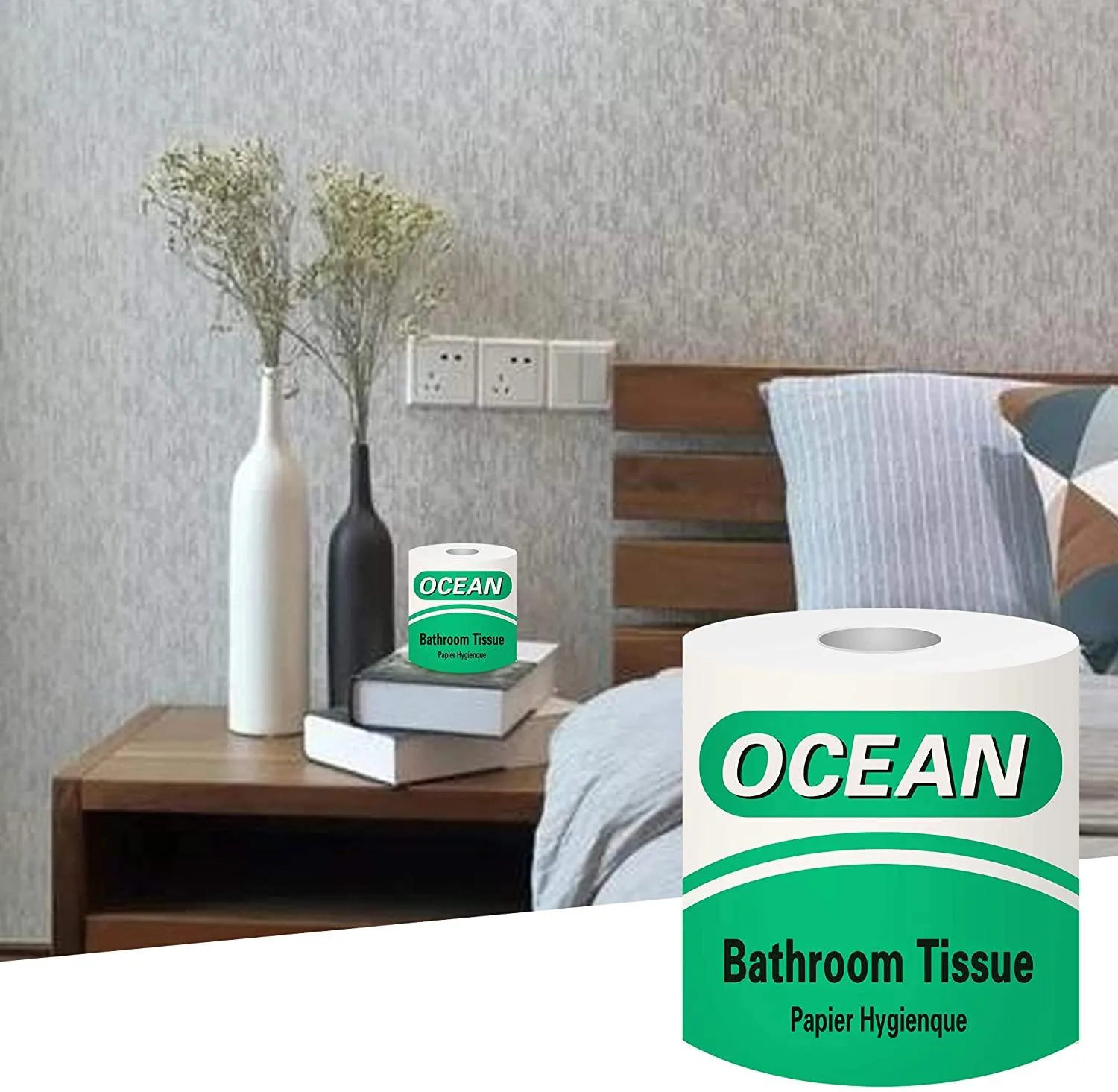 Toilet Paper 100% Recycled 3-Ply Bath Tissue, 4 Packs of 10 Rolls (40 Rolls Total), Super Soft